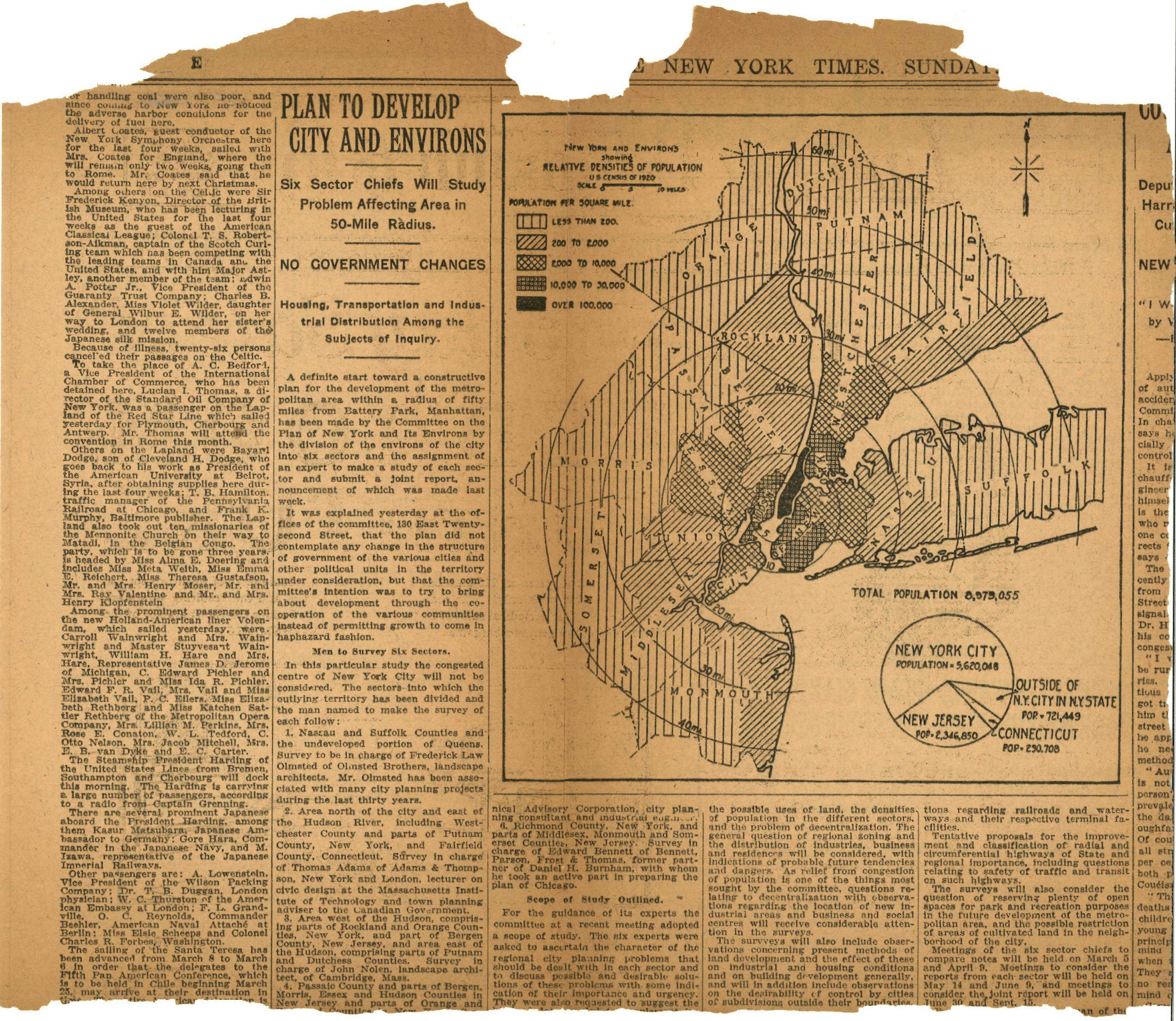 1923 New York Times on the Regional Plan scan